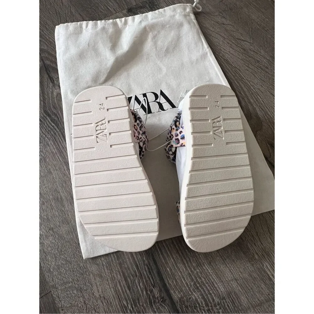 Zara ANIMAL PRINT SANDAL size 8